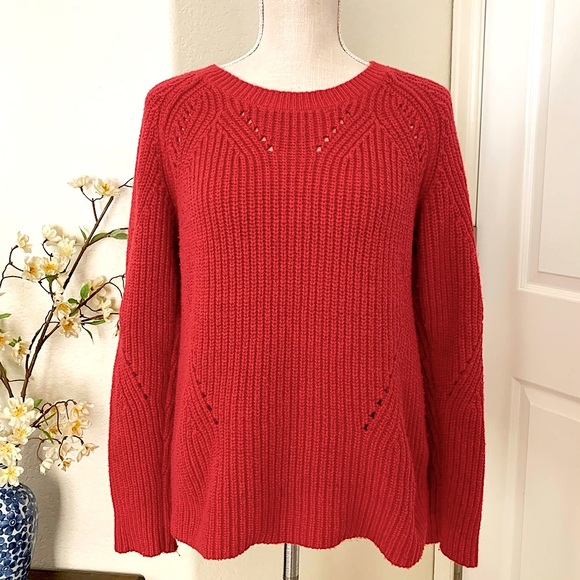 LUCKY 🍀 BRAND pullover pointelle sweater - Picture 3 of 12